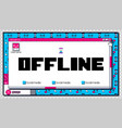 y2k offline stream banner background with error vector image
