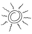 hand drawn doodle starburst sunburst vector image vector image
