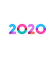 happy new year 2020 greeting card design vector image vector image