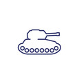 military tank line icon vector image