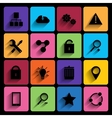 web icons set in flat design vector image vector image