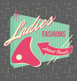 1950s storefront style logo design vector image