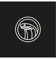 linear style cobra flat trend logo vector image vector image