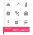 security icons set vector image vector image