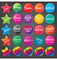 shopping stickers vector image vector image