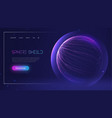 sphere shield protect in abstract style virus vector image vector image