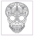 abstract skull lace ornament vector image vector image