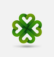 green four-leaf lucky clover symbol vector image vector image