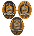 label with a beer vector image vector image