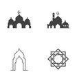 mosque icon design vector image vector image
