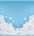 christmas background with 3d paper snowflakes vector image vector image