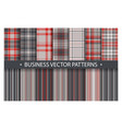 plaid pattern seamless ornate set business vector image