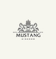 horse coat of arms classic hipster vintage logo vector image