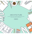 lined flat architectural vector image