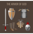 long sword of spirit readiness shield armour vector image