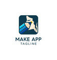 make up for application logo vector image vector image