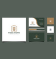 rose home logo design good for business card vector image vector image