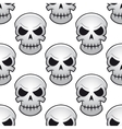 seamless pattern of danger skulls vector image vector image
