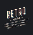 3d retro font vector image vector image