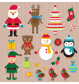 christmas design elements set vector image vector image
