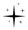doodle set of stars sparkle icon clean star vector image