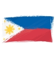 grunge philippines flag vector image