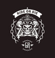 old school tattoo vintage for biker vector image