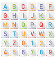 alphabet icons vector image