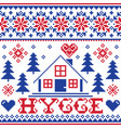 hygge christmas seamless pattern vector image vector image