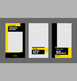 stories template set for sale banner social media vector image vector image