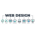 web design concept with icons and signs vector image