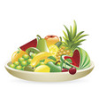bowl of fruit vector image vector image