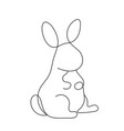 line art rabbit concept vector image