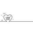 love him line icon sweet heart sign valentine vector image vector image