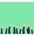 many hands up victory and success gestures vector image vector image