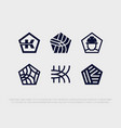 modern professional logo set in building industry vector image