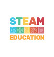 steam education colored banner vector image