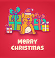 christmas dog vector image