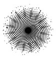 hypnotizing spiral with rays and stars vector image