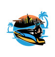 jetski rider design vector image