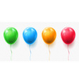 realistic red orange green and blue balloon vector image