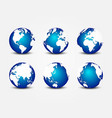 all side of blue planet around the world vector image