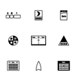 calendar icon set vector image