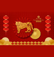 happy chinese new year 2022 tiger vector image