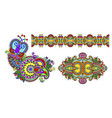paisley flower pattern in ethnic style indian vector image
