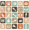 pattern with funny cat and dog icons vector image vector image