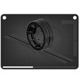 3d model of gears on a black vector image