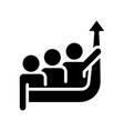 common goal black glyph icon vector image