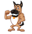 german shepherd cartoon vector image