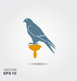 hunting falcon flat vector image